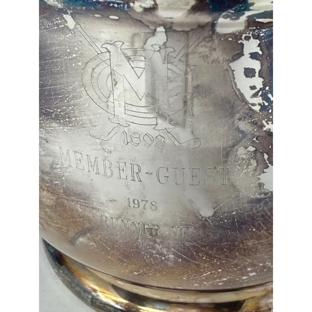 Bristol Silverplate Lidded Ice Bucket Golf Trophy Poole Silver Company 1950’s